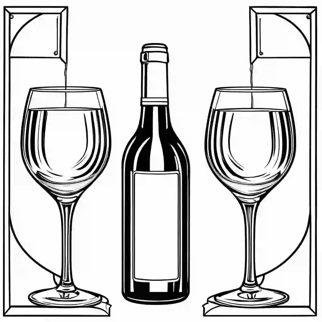 Wine opener coloring pages